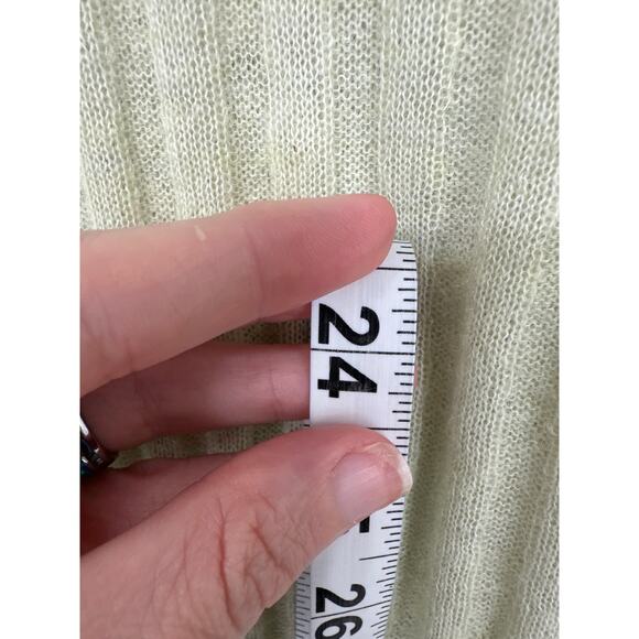 Madewell Sweater Womens Medium Green Alpaca Mockneck Cozy Pastel Sheer - Picture 7 of 8